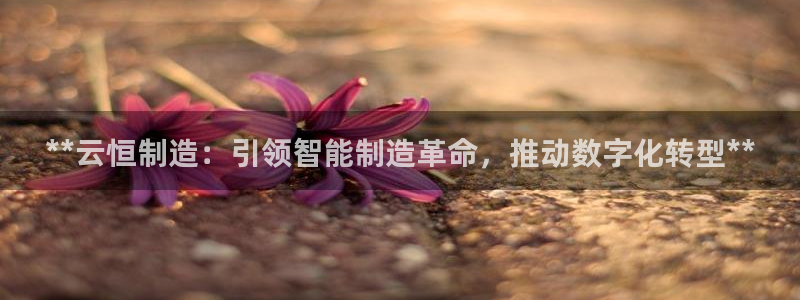 彩神v8几个版本：**云恒制造：引领智能制造革命，推动数字化