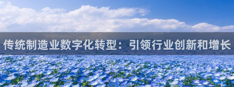 彩神是正规平台吗安全吗：传统制造业数字化转型：引领行业创新和增长