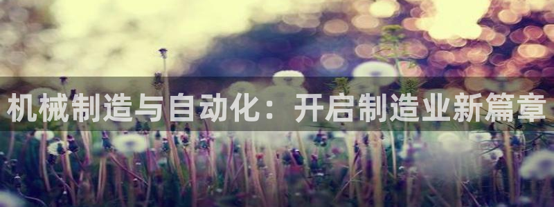 彩神大发云：机械制造与自动化：开启制造业新篇章