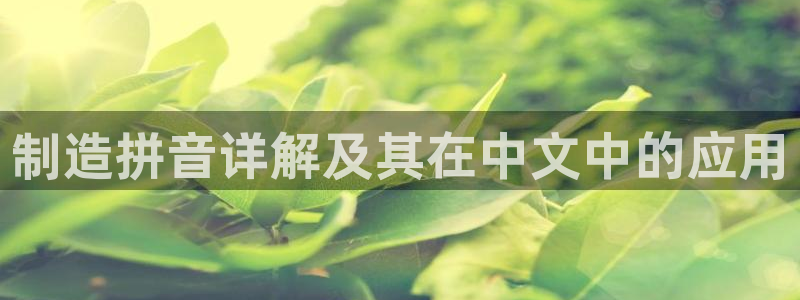 彩神8是正规平台吗是正品吗：制造拼音详解及其在中文中的应用