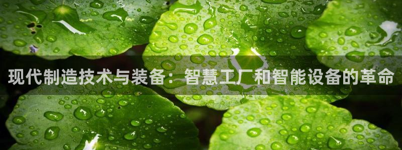 彩神v平台：现代制造技术与装备：智慧工厂和智能设备的革命