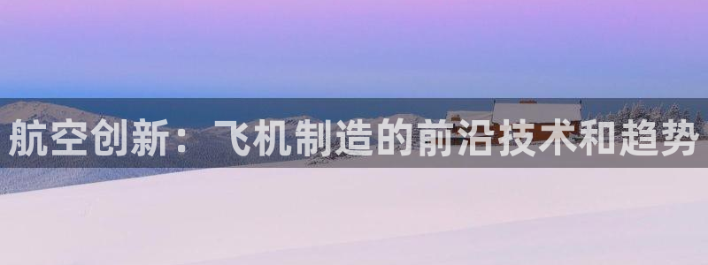 彩神ix是真的吗：航空创新：飞机制造的前沿技术和趋势