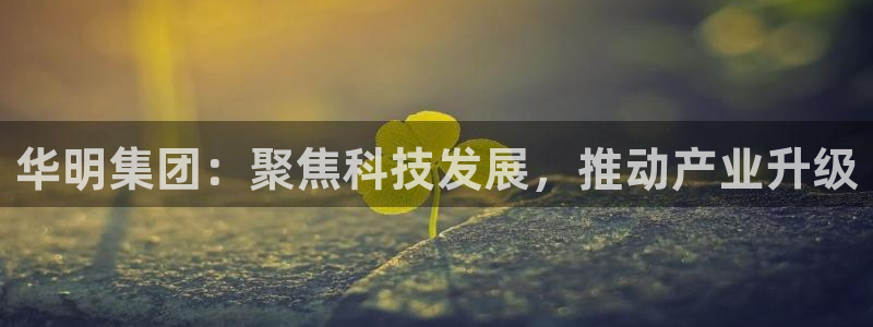 彩神vlll官网网上购彩：华明集团：聚焦科技发展，推动产业升级