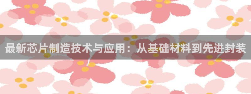 彩神大发云：最新芯片制造技术与应用：从基础材料到先进封装