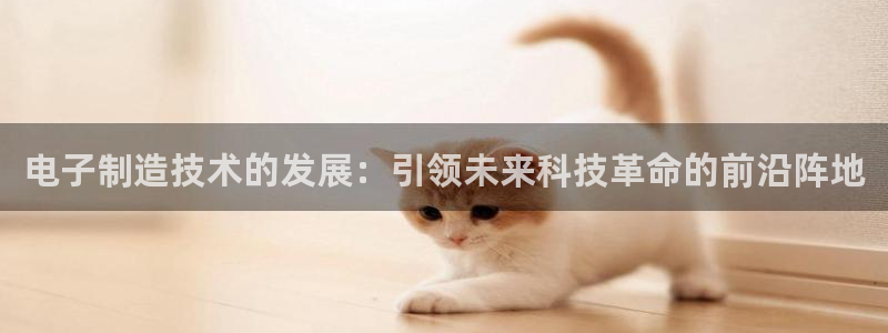 彩神平台注册登录：电子制造技术的发展：引领未来科技革命的前沿阵地